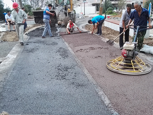 20170805九麓府售楼处透水混凝土地坪工程